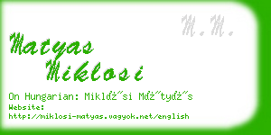 matyas miklosi business card